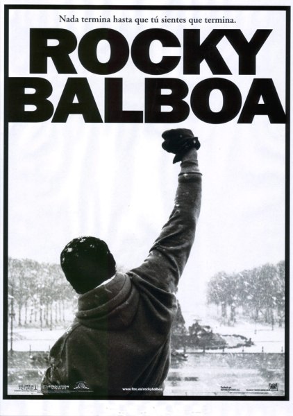 Carte de Rocky Balboa la última entrega de la saga protagonizada por el mítico boxeador que interpreta Sylvester Stallone. 